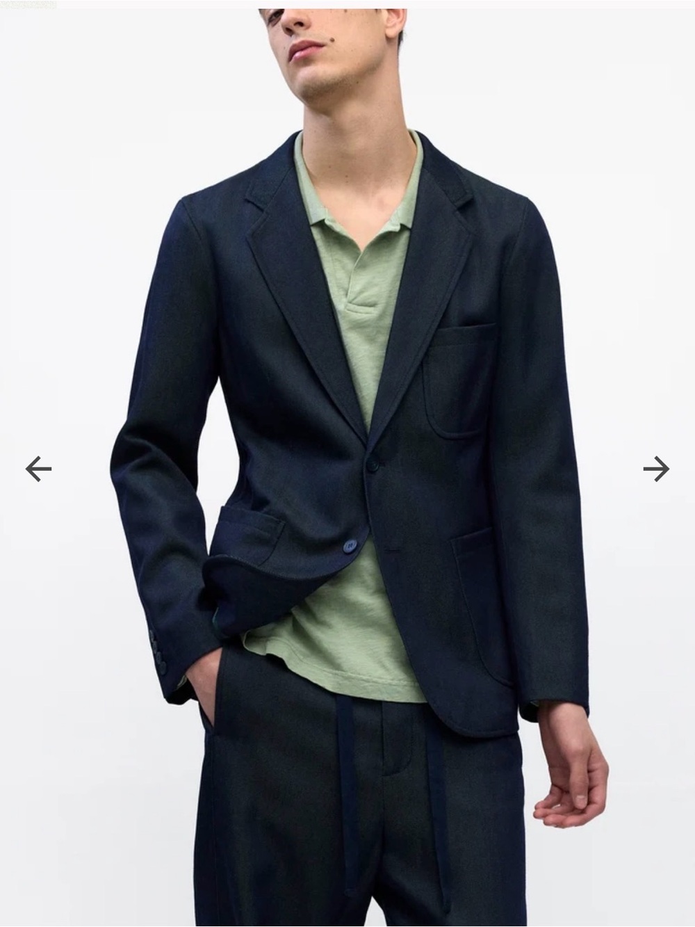 Tailored Dark Green Two-Button Blazer - Unisex/Women/Men Blazer